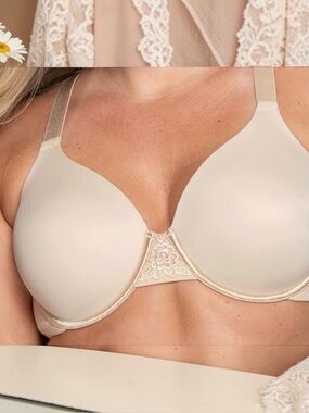 Vanity Fair Beauty Back Full Figure Wirefree Bra- 71380 44C Beige NWOT